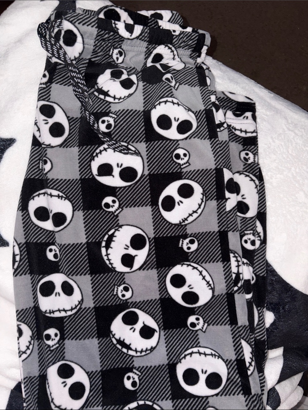 Women’s Nightmare Before Christmas Plaid Fleece Pajama Pants